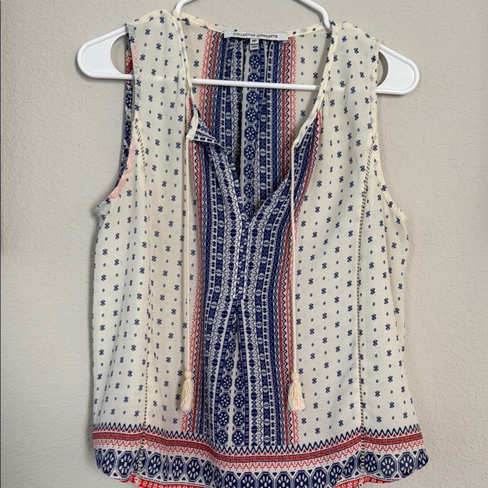Boho Sleeveless Blouse